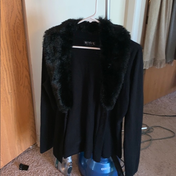 Mixit Tops - Cardigan faux fur collar